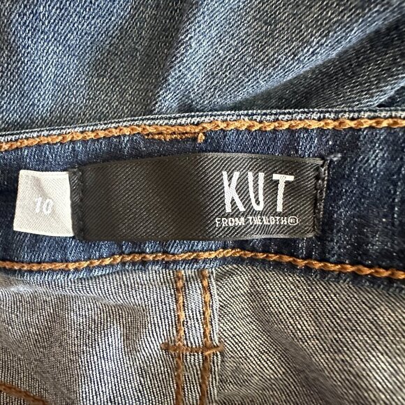 Women's 10 Kut from the Kloth Ankle Skinny Stretch Distressed Zipper Fly - Picture 6 of 8